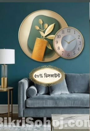 প্রিমিয়াম থ্রি-ডি লাক্সারি ওয়াল ক্লক (৫০% বিশেষ ছাড়!)